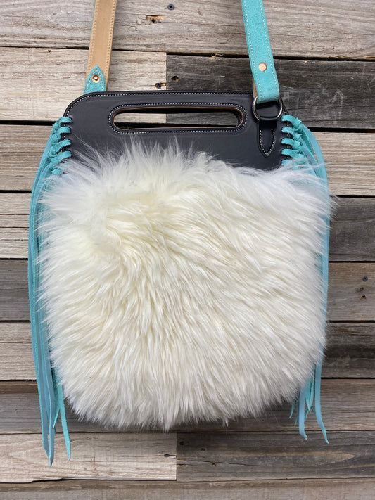 Teal Sheep purse