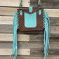 Basketweave Teal purse