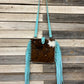 Cowhide Teal Purse