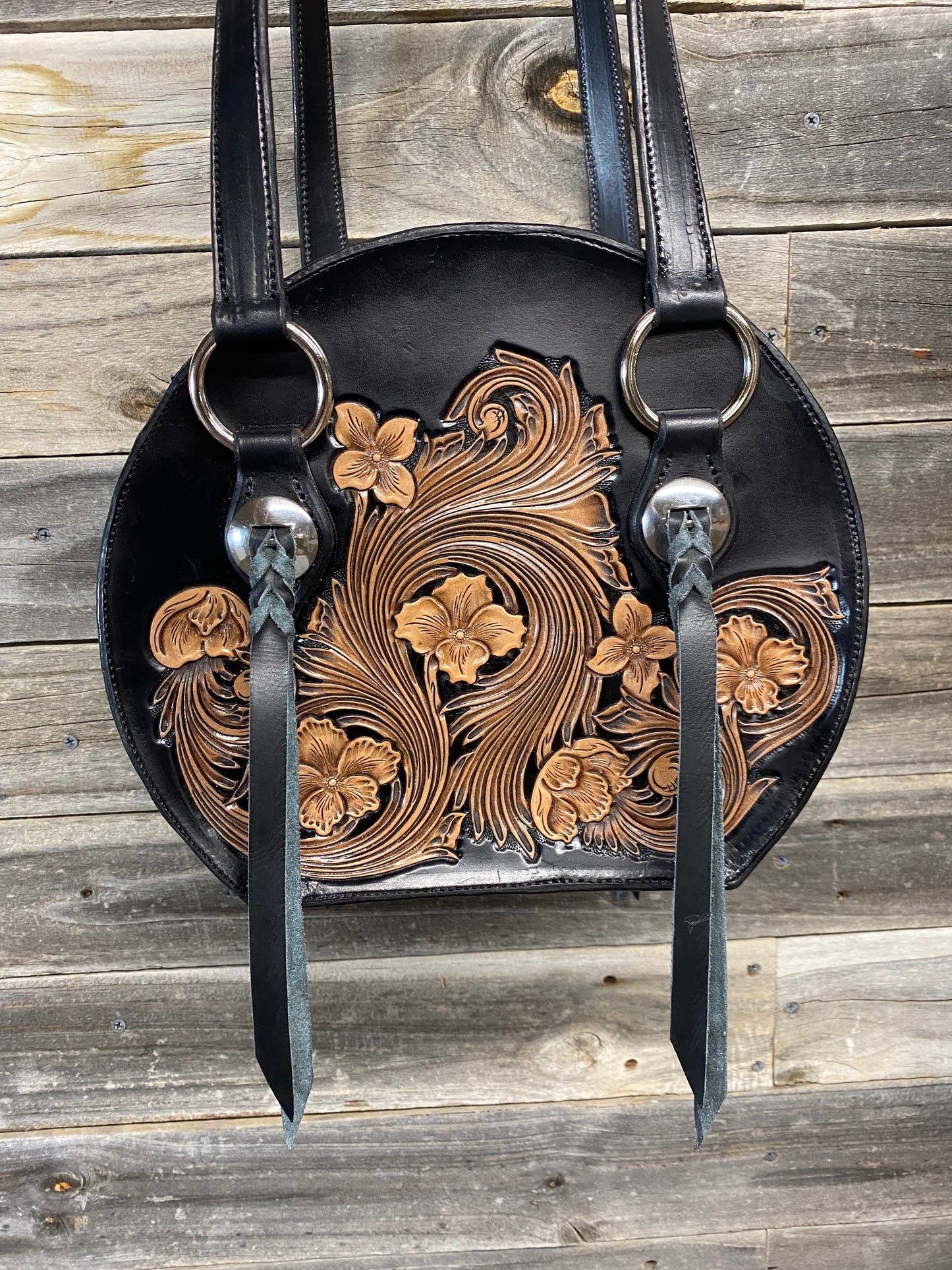 Floral round purse