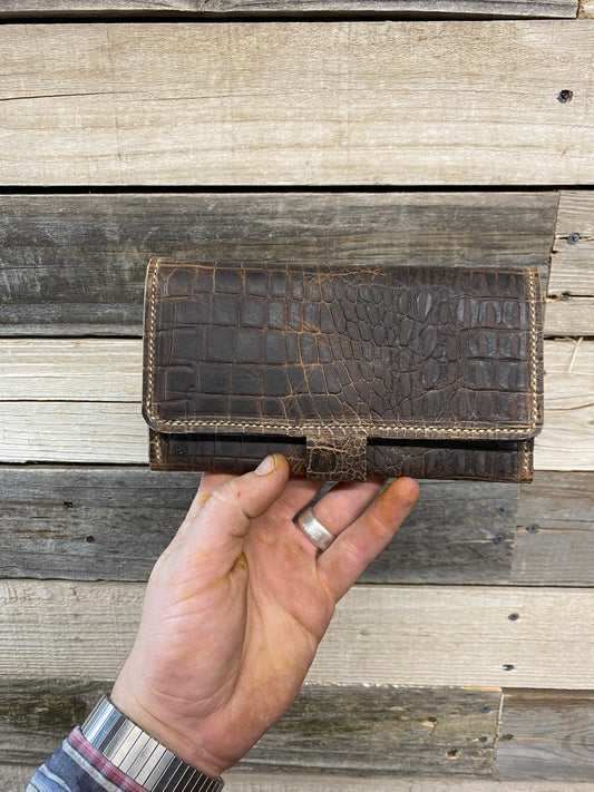 Brown Gator Ladies Wallet